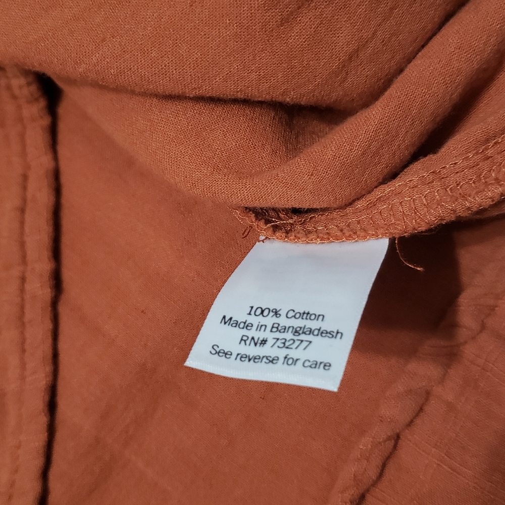 Rust Short Sleeve Button Down - Picture 4 of 9